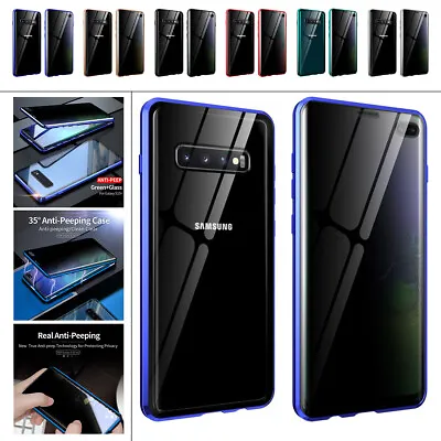 $21.55 • Buy For Samsung Galaxy S20 S10 S9 S8 Magnetic Anti Spy Privacy 360 Protective Case 
