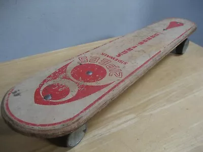 Vintage Zipees Sidewalk Surfboard Wooden Skateboard Olympic M371 • $199.99