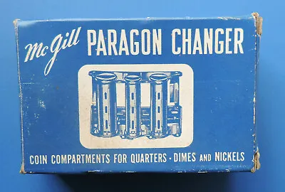 $9.95 • Buy Vtg JL GALEF NEW YORK McGill Paragon 3 Barrel Coin Changer Dispenser Made In USA