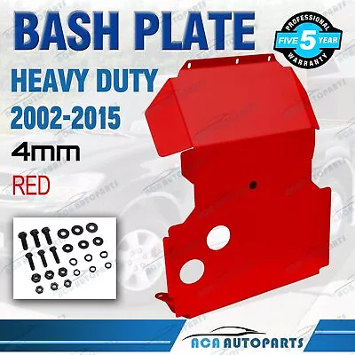 Steel Bash Plate 4mm Suit For Nissan Navara D22 2002-2015 Red Underbody Guard • $196.99