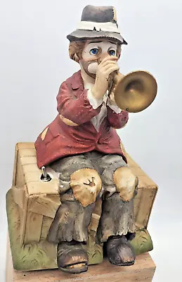 Waco Melody In Motion Willie Hobo Clown Music Box  Works But Weakly Parts Repair • $26