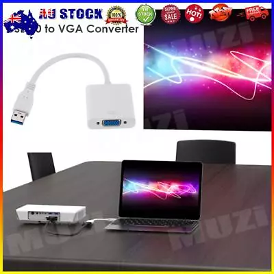 USB 3.0 To VGA Video Display Adapter 1080P Multi-Display Converter (White) * • $13.13