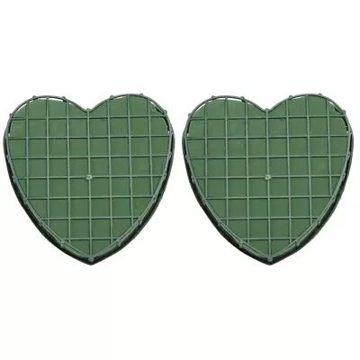 2 PCS Wet Floral Foam Flower Brick Heart Oasis Wreath Plastic Block • £14.18