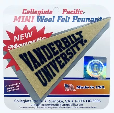 Vanderbilt Commodores Mini Magnetic Wool Pennant By Collegiate Pacific-New • $5.99