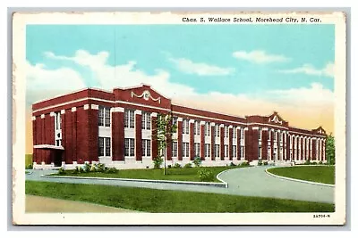 Vintage 1947 Postcard - Charles S. Wallace School Morehead City North Carolina • $15.97