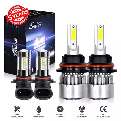 For Dodge Ram 1500 2500 3500 2002-2005 LED Headlights High Low Fog Bulbs White • $35.99