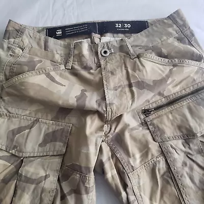 Raw G-Star Camouflage Mens 32/30 Cargo Pants Utility Rovic Zip • $45.99