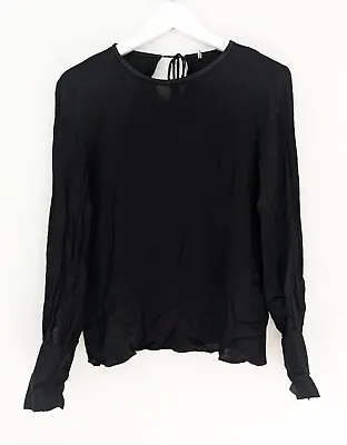 $10 • Buy Mango Black Long Sleeves Top Size M