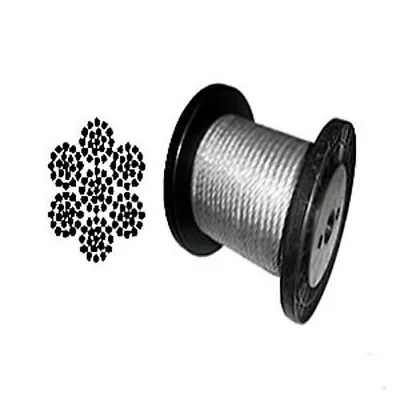 7 X 19 Galvanized Aircraft Cable Wire Rope 1/4  - 200 Ft • $74.35