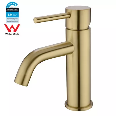 WELS Bathroom Basin Mixer Taps Sink FaucetSolid Brass Brushed Gold/Matte Black • $68