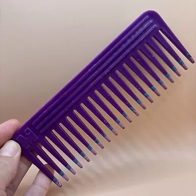 Vintage 1980's/90's Mebco Purple Wide Tooth Hair Styling Detangling Comb 6  • $38