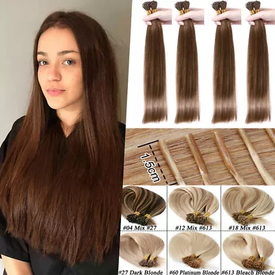 Super 1g/s Pre Ponded Stick I Tip 100% Remy Human Hair Extensions MicroRing Tip • $46.05