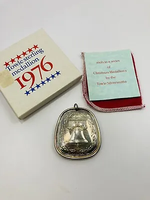 Vintage Sterling Silver Towle Sterling Ornament 1976 Liberty Bell • $34.99