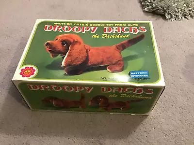 Vintage Toy Dog DROOPY DACHS (Dachshund) Made By ALPSc1950/60s NIB • £20