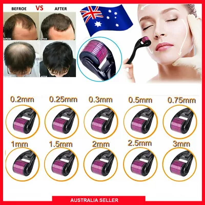 540 Titanium Micro Needle Derma Roller Beard Hair Regeneration Skin Care Growth • $16.88