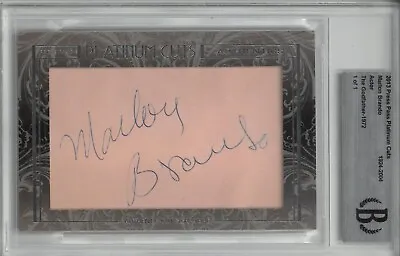 Marlon Brando Signed 2013 Press Pass Platinum Cut 2.5x4 Orange Cut Encap BECKETT • $3749.99