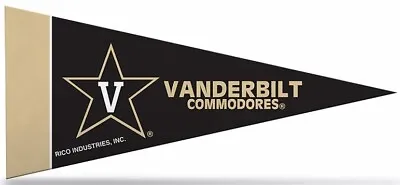 Vanderbilt Commodores Mini Pennants 4  X 9  - Licensed By Rico Made In USA • $3.99