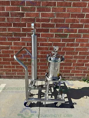 Allegheny /Millipore Stainless Steel Double Cartridge Filter Housing Skid 9  &4  • $1500