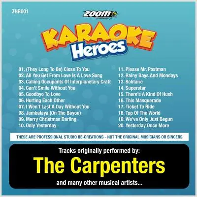 £6.99 • Buy Carpenters Karaoke CDG Disc - Zoom Karaoke Heroes Vol 1, 20 Tracks, CD+G, ZHR001