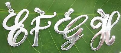 REAL 925 Sterling Silver THICK Letter Alphabet Initial EFGH Pendant Men Women • $39.99