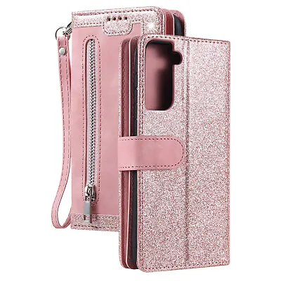 $17.68 • Buy For Samsung S22 S21 FE S20 Ultra S10 S9 S8 Plus Case Zipper Leather Wallet Cover