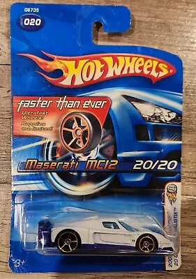 Hot Wheels Maserati MC12 #020 Realistix 20/20 White Die-Cast Car 2006 • $12.99