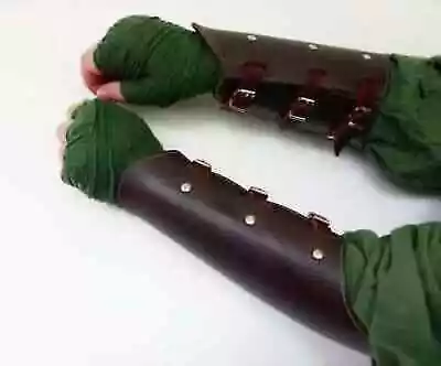 LARP Leather Hand Armor Medieval Heavy Leather • £44.99