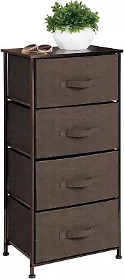 MDesign Tall Dresser Storage Tower Stand With 4 Removable Fabric Drawers - Steel • $72.06