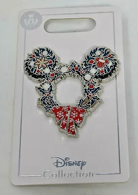 Disney Mickey Mouse Icon Wreath 2021 Holiday Christmas Pin New On Card • $19.99
