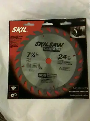Skilsaw 7-1/4  Carbide Teeth Circular Saw Blade 24 Teeth  Anti-friction Coating • $10.95