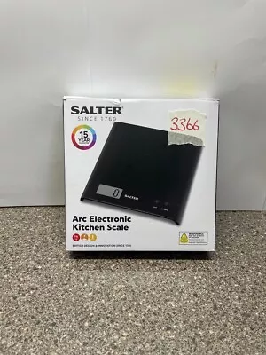 £11.99 • Buy Salter Digital Kitchen Scales ARC Compact Precise LCD Weighing Scale Black #3366
