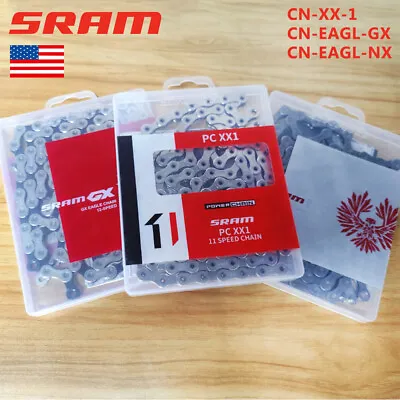 SRAM XX1/NX/GX Eagle 11/12 Speed Chain 118/126 Links MTB Bike Solid/Hollow Pin • $35.14