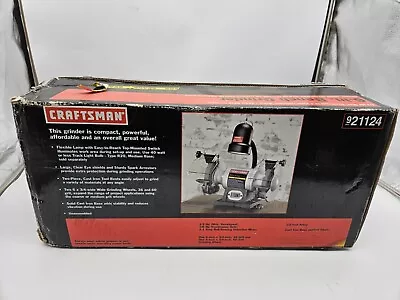 Craftsman 6  Bench Grinder 1/3HP 3450 RPM 2.1 AMP W/ Lamp EUC 120V • $200