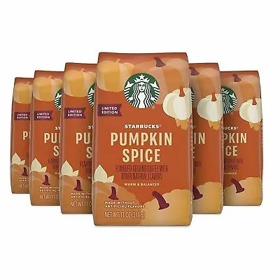$29.99 • Buy Starbucks Pumpkin Spice Ground Coffee ~ Light Roast ~ 6 Bags (11 Oz)mar/2022