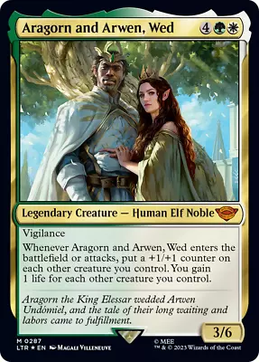 MTG Aragorn And Arwen Wed (Foil) [Tales Of Middle-Earth Near Mint] • £3.49