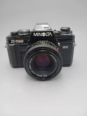 Near Mint Minolta X-700 Black 35mm SLR & MD  50mm F1.7 Japan *Read • $120