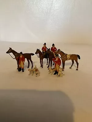 Vintage Lead Metal Miniature Fox Hunting Figures Job Lot • $36.98