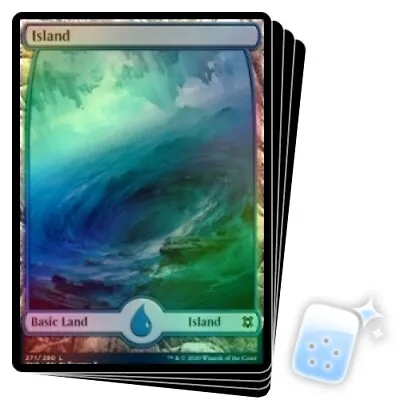 FOIL ISLAND (271) (FULL-ART) X4 Zendikar Rising ZNR Magic MTG MINT CARD • $9.99