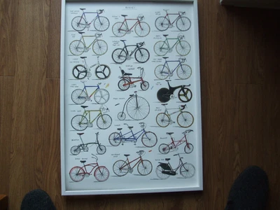 £5 • Buy David Sparshott -  Bicycles  Poster - A2 Size  -  Frame Not Included