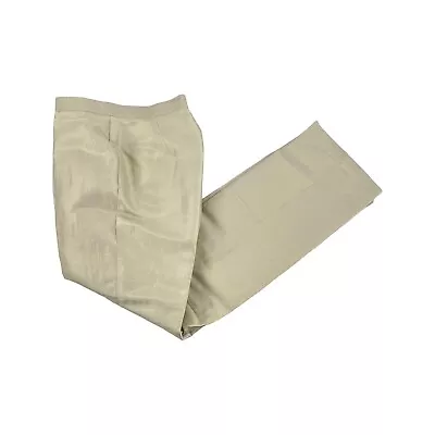 Sigrid Olsen Pants Womens Size 6 Beige Silk Linen Lightweight Weave Classic NEW • $24.99