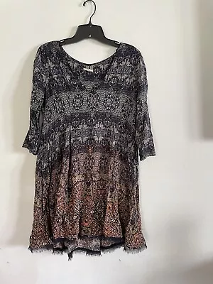 Urban Outfitters Ecote Womens Willow Frock Babydoll Paisley Dress Size Small • $22.99