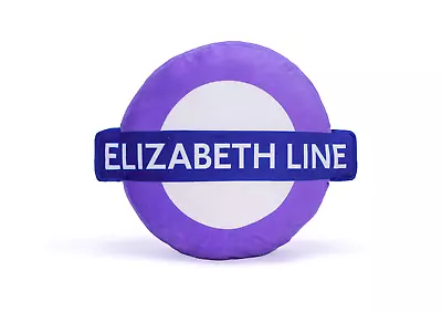 Elizabeth Line Roundel Logo Cushion • £16.95