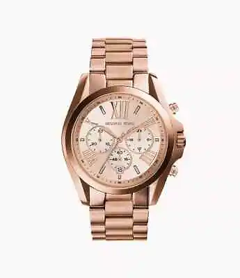 Michael Kors Bradshaw Chronograph Rose Gold-Tone Stainless Steel Watch  #MK5503 • $125