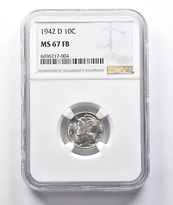 1942-D Mercury Dime MS67 FB NGC *0559 • $189