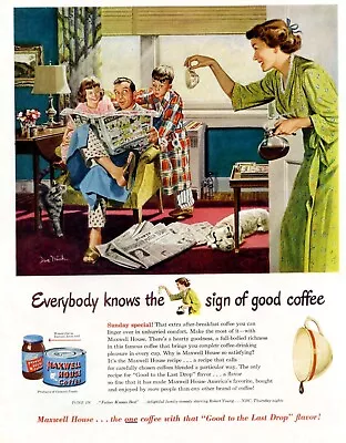 Vintage Maxwell House Coffee Ad Reproduction Framing Print Advertising 17x12 • $16.95