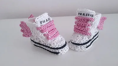 £4.99 • Buy Baby Crochet Knitting Hand Shoes Trainers Sneakers Clothes Socks Hats Caps Boots