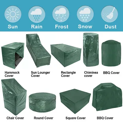 £10.59 • Buy Garden Patio Furniture Cover Water Resistant For Table Chair Bench Hammock BBQ