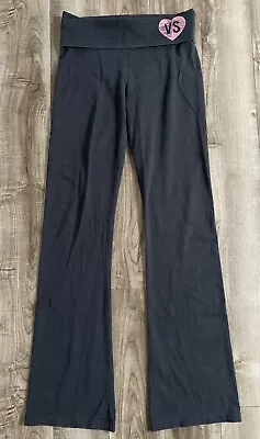 Victorias Secret Yoga Pants Mid Rise Foldover Waist Flare Leg Sz Small Regular • $47.85