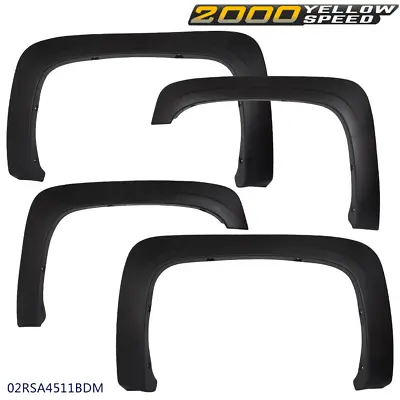 Factory Style Fender Flares Fit For 07-13 Chevy Silverado 1500/2500HD/3500HD 4PC • $61.81