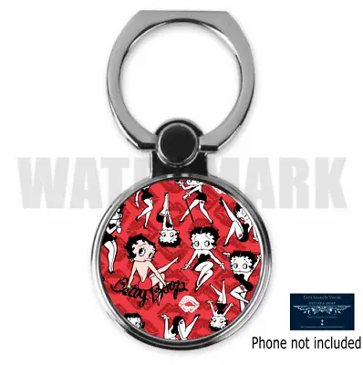 Betty Boop Pattern D2 Custom Round Mobile Phone Ring Holder Stand Free Usa Ship • $16.74